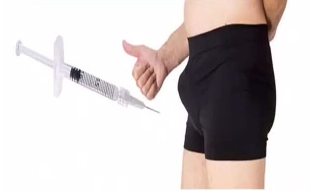 Injection to the penis