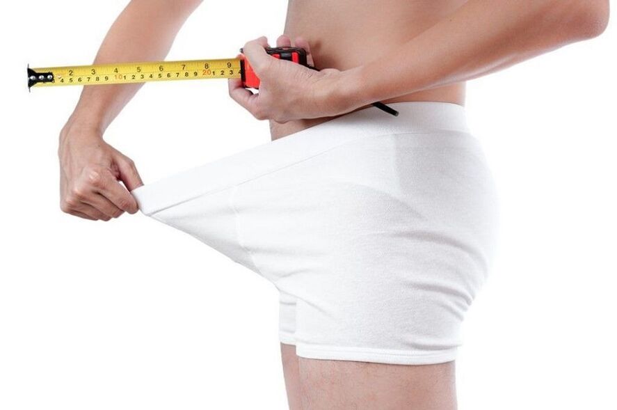 Measure the penis before the enlargement exercise