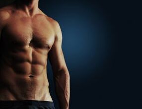 Male with enlarged penis